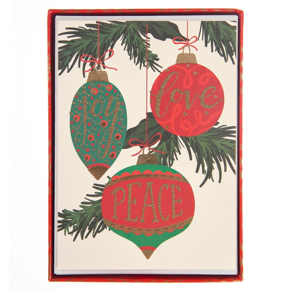 Ornaments Large Signature Holiday Boxed Card - Graphique de France