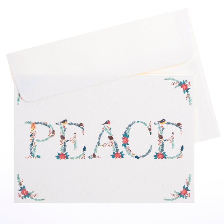 Peace Foliage Birds Large Signature Holiday Boxed Card - Graphique de France