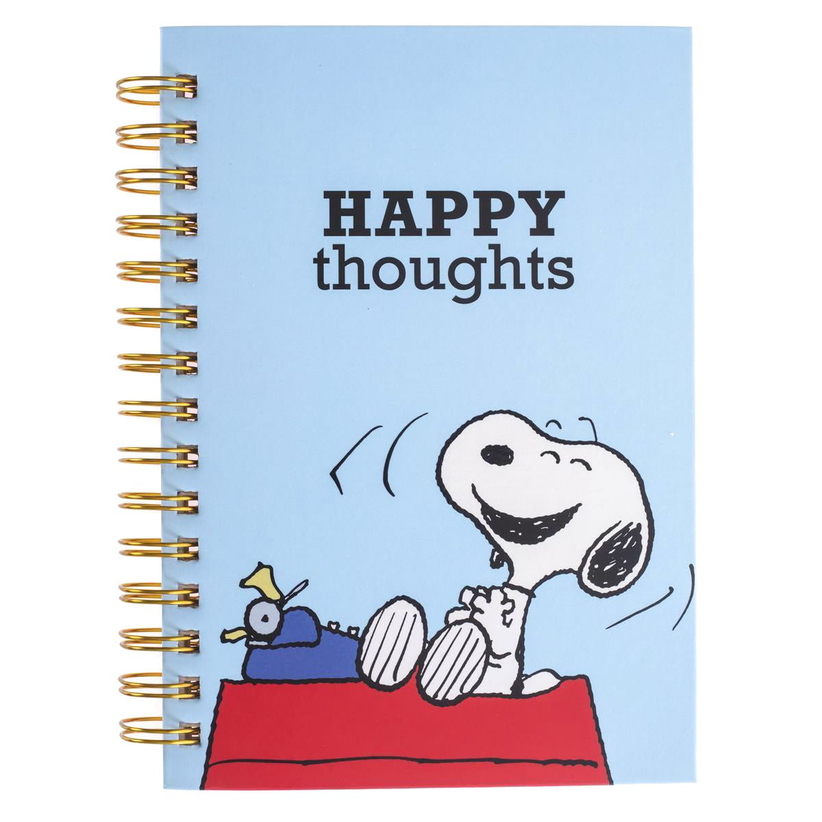 Peanuts Happy Thoughts Spiral Journal | Blue | 6 x 8 | Hardcover | 160 ...