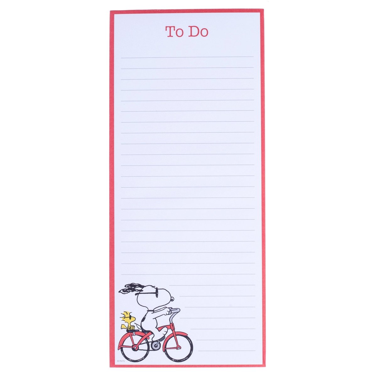 Bike Notepad Peanuts Bike Magnetic Notepad | White & Red | 100 Sheets – Graphique de ...