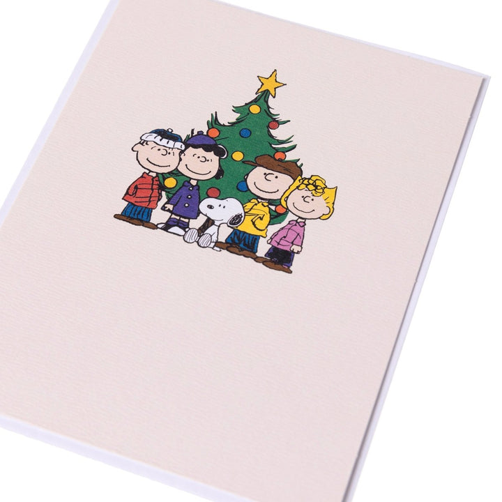 Peanuts Gang and Tree Mid - Sized Holiday Boxed Card - Graphique de France