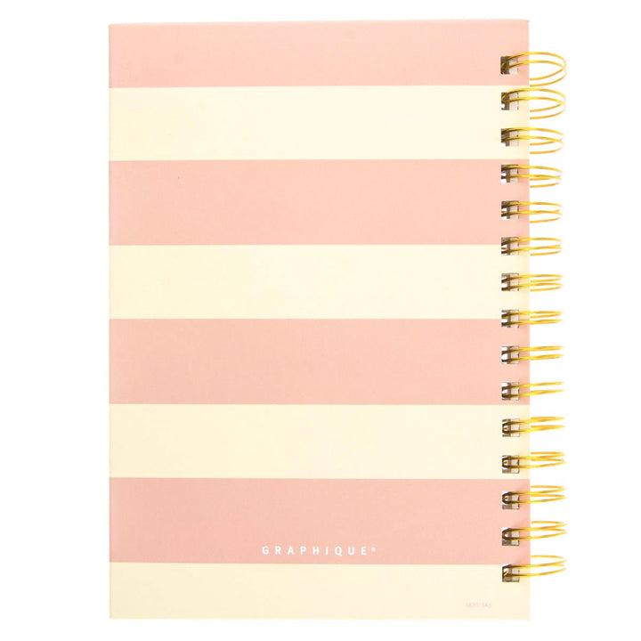 Pink Charm 6 x 8 Spiral Hard Cover Journal - Graphique de France