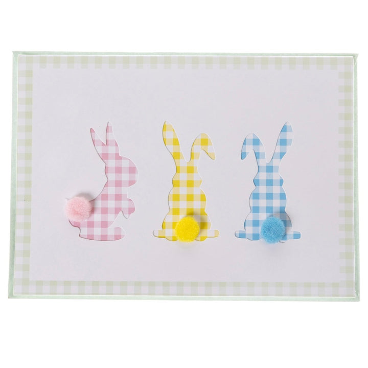 Plaid Easter Bunnies Easter Handmade Card - Graphique de France