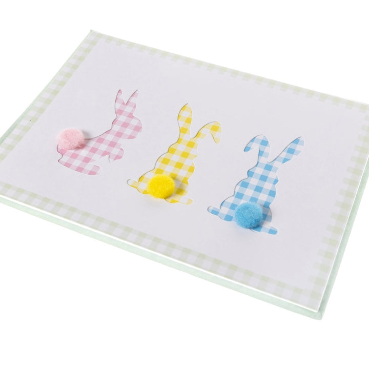 Plaid Easter Bunnies Easter Handmade Card - Graphique de France