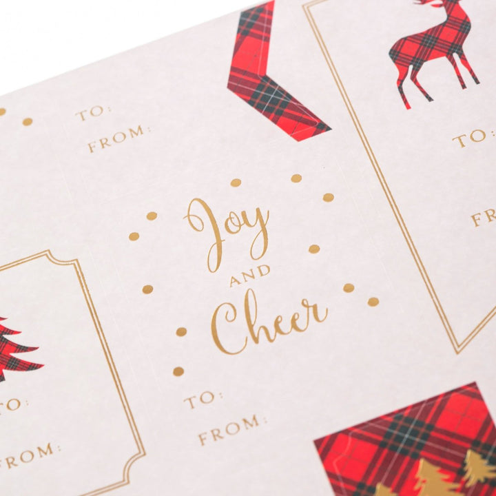 Plaid Icons Holiday Gift Labels - Graphique de France