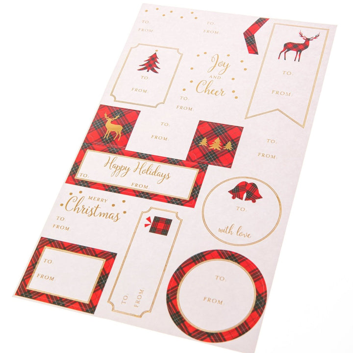 Plaid Icons Holiday Gift Labels - Graphique de France