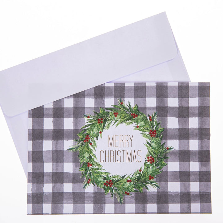 Plaid Large Classic Holiday Boxed Card - Graphique de France