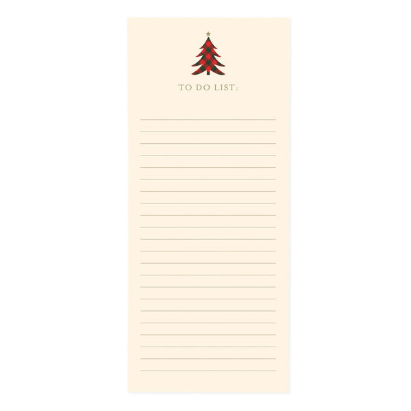 Plaid Tree Holiday Magnetic Notepad - Graphique de France