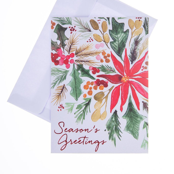 Poinsettia Large Classic Holiday Boxed Card - Graphique de France