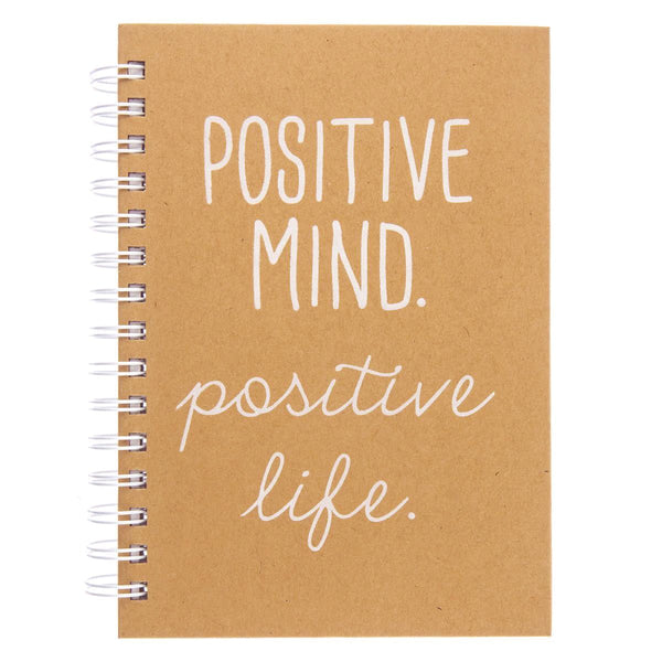 Positive Mind Positive Life 6 x 8 Spiral Hard Cover Journal - Graphique de France