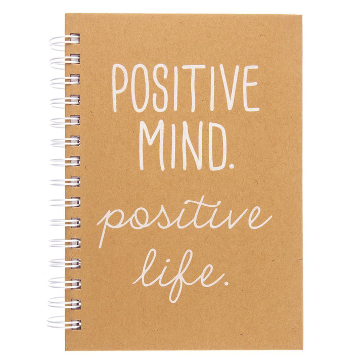 Positive Mind Positive Life 6 x 8 Spiral Hard Cover Journal - Graphique de France