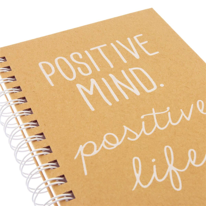 Positive Mind Positive Life 6 x 8 Spiral Hard Cover Journal - Graphique de France