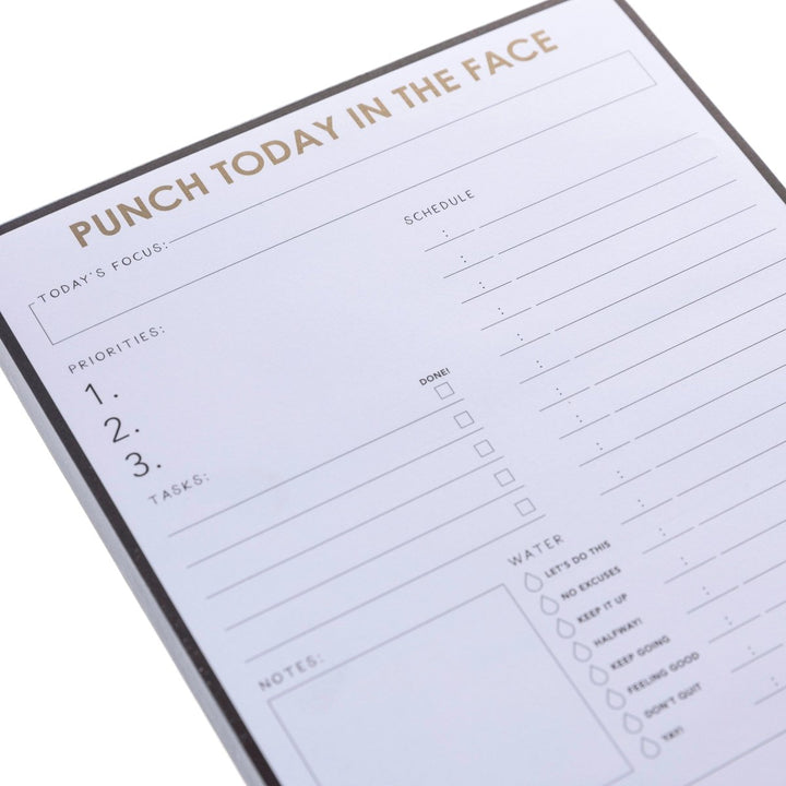 Punch Today Large Notepad | White | 150 Sheets | Schedule & Self-Care ...