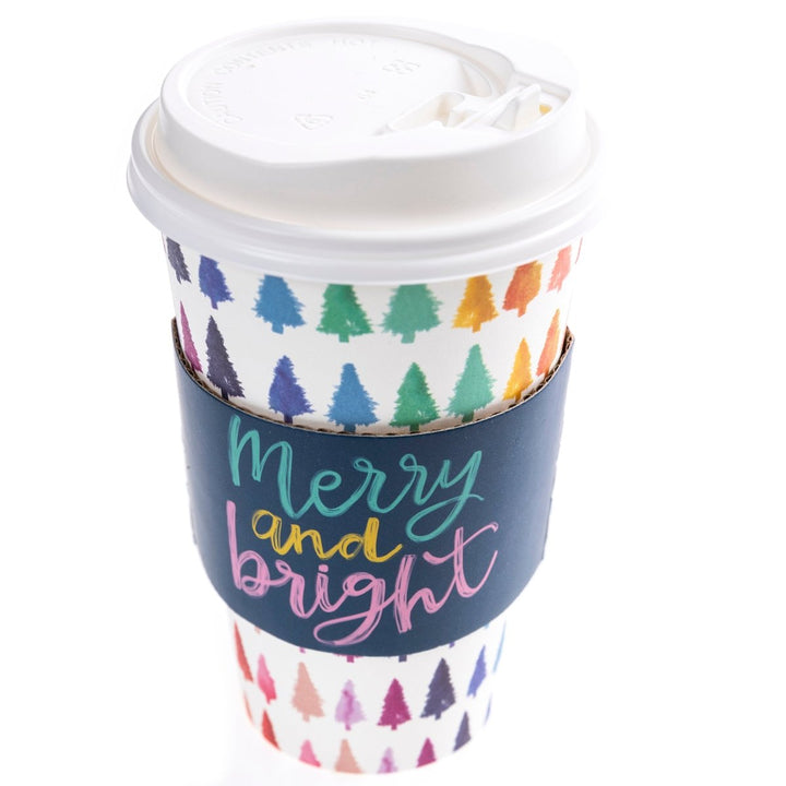 Rainbow Trees Holiday Disposable Travel Cups - Graphique de France