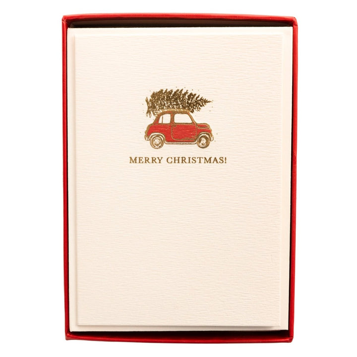 Red Car La Petite Noel Holiday Boxed Card - Graphique de France