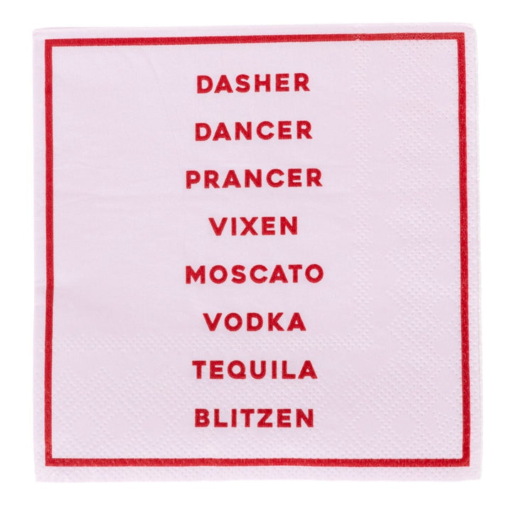 Reindeer Spirits Holiday Cocktail Napkins - Graphique de France