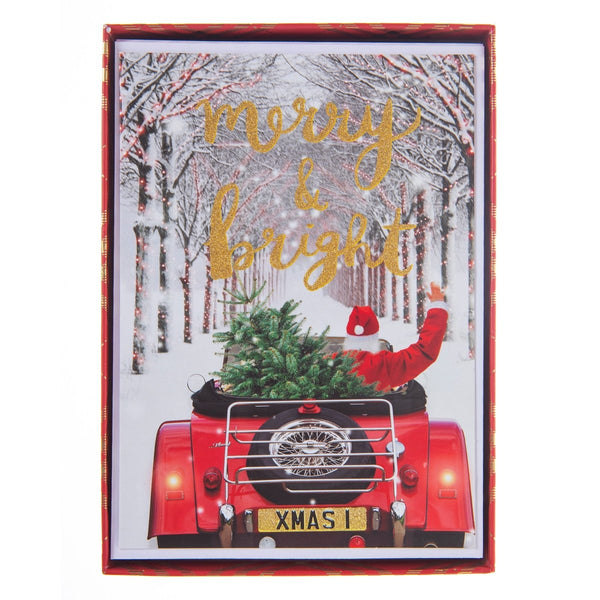 Santa Large Classic Holiday Boxed Card - Graphique de France