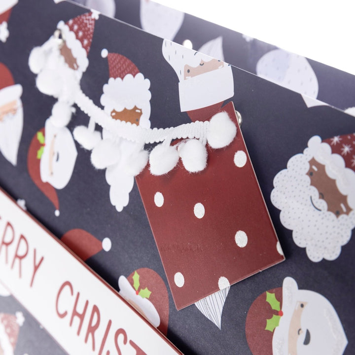 Santa Pattern Large Holiday Gift Bag - Graphique de France