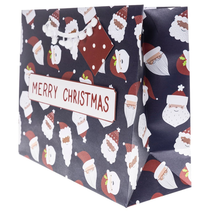 Santa Pattern Large Holiday Gift Bag - Graphique de France