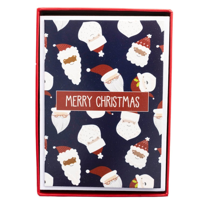 Santa Pattern Petite Boxed Cards - Graphique de France