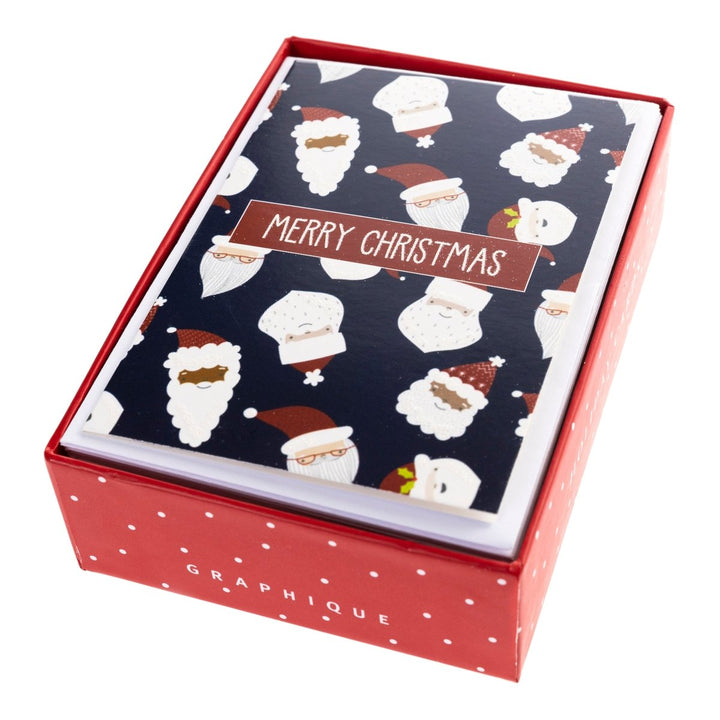 Santa Pattern Petite Boxed Cards - Graphique de France