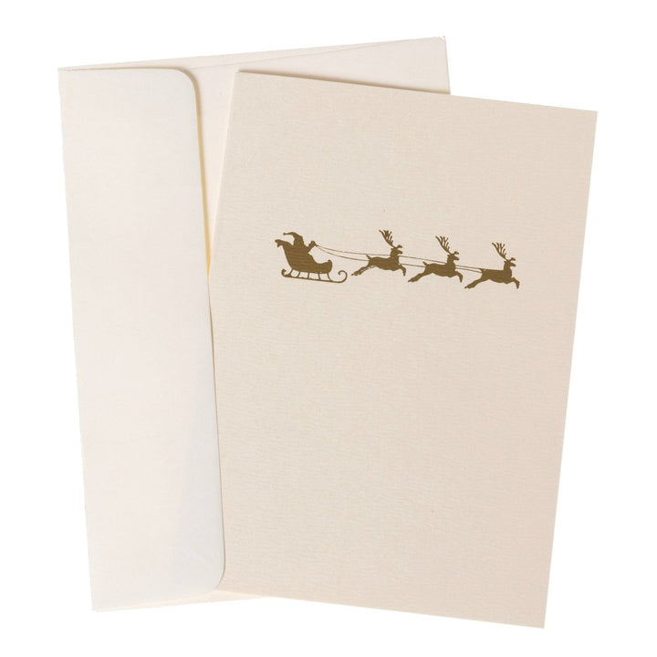 Santa Sleigh La Petite Noel Holiday Boxed Card - Graphique de France