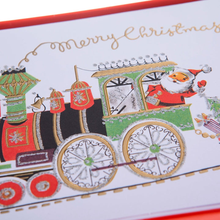 Santa Train Large Classic Holiday Boxed Card - Graphique de France