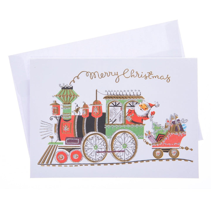 Santa Train Large Classic Holiday Boxed Card - Graphique de France