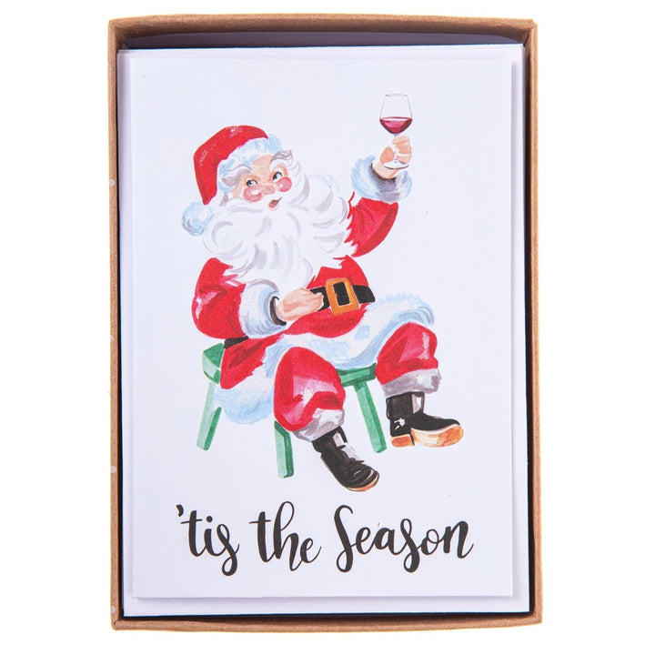 Santa Wine Petite Boxed Cards - Graphique de France