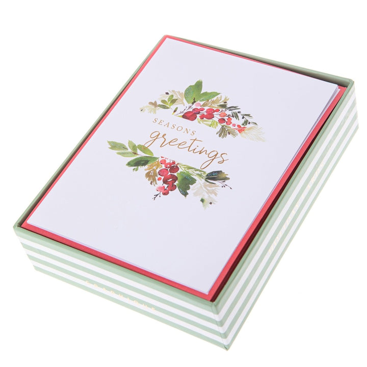 Seasons Greetings Mid - Sized Holiday Boxed Card - Graphique de France