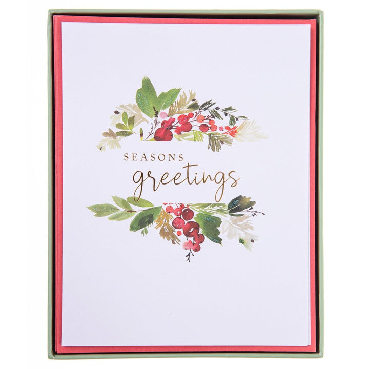 Seasons Greetings Mid - Sized Holiday Boxed Card - Graphique de France