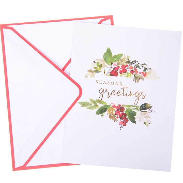 Seasons Greetings Mid - Sized Holiday Boxed Card - Graphique de France