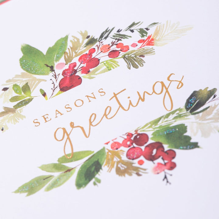 Seasons Greetings Mid - Sized Holiday Boxed Card - Graphique de France