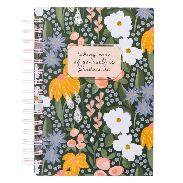 Self Care 6 x 8 Spiral Hard Cover Journal - Graphique de France