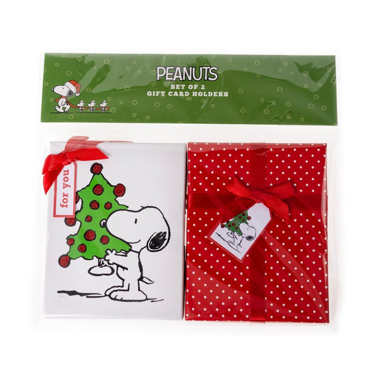 Snoopy Holding Tree Holiday Gift Card Holder Set - Graphique de France