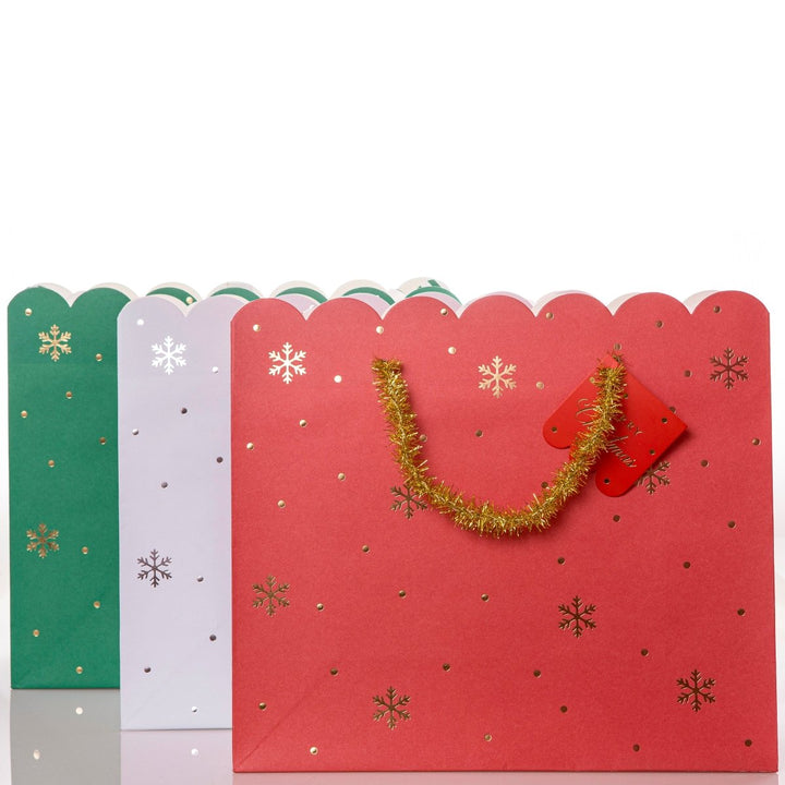 Snowflake Large Holiday Gift Bag Set - Graphique de France