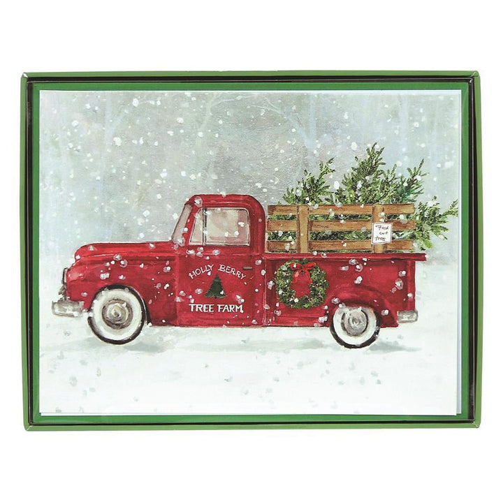 Tree Farm Mid - Sized Holiday Boxed Card - Graphique de France