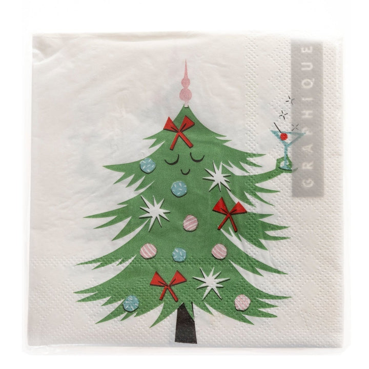 Tree - Tini Holiday Cocktail Napkins - Graphique de France