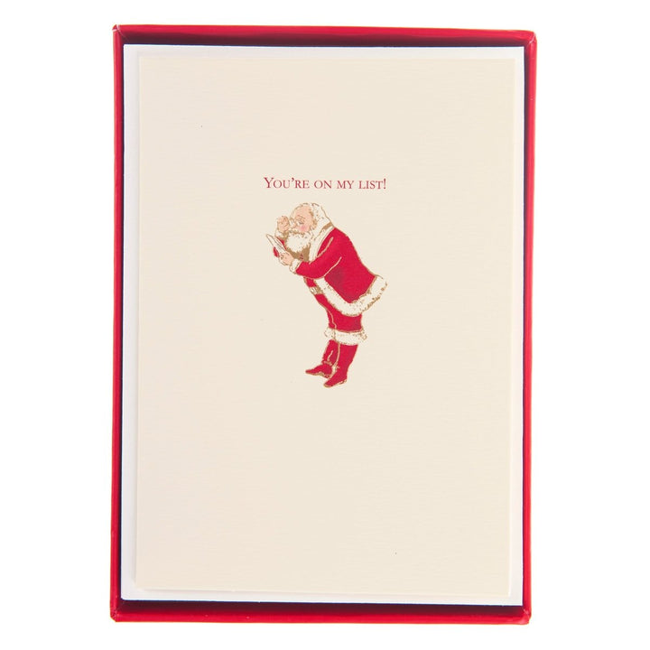 You're On My List La Petite Noel Holiday Boxed Card - Graphique de France